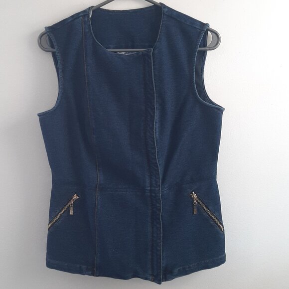 NYGUARD sleeveless vest Jacket Jeans For Woman Medium - Picture 2 of 10